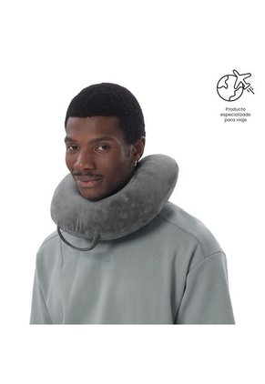 Almohada De Viaje Memory Foam Jet Pillow Color Gris