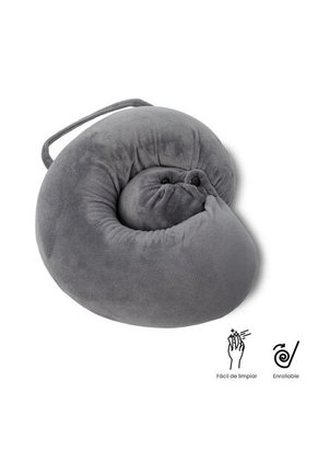 Almohada De Viaje Memory Foam Jet Pillow Color Gris