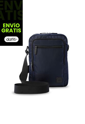 Bolso Para Hombre Bayonne Tipo Crossbody Pequeño Azul Totto