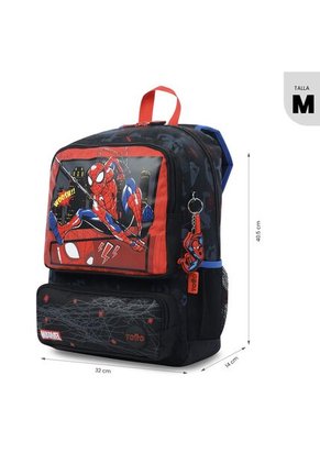Morral Para Niño Spiderman Hero Mediano Negro