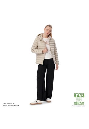Chaqueta Acolchada Para Mujer Colorfull Pro Beige
