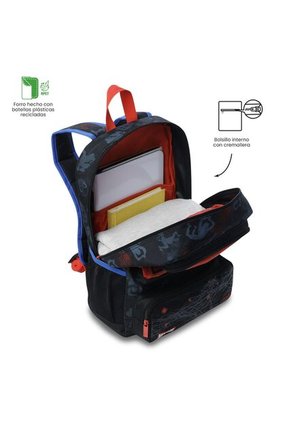 Morral Para Niño Spiderman Hero Mediano Negro