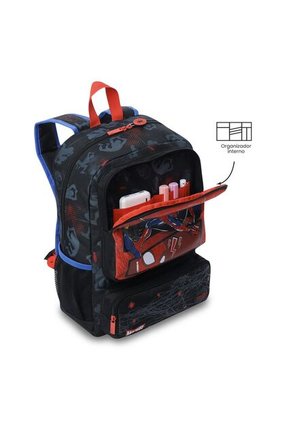 Morral Para Niño Spiderman Hero Mediano Negro