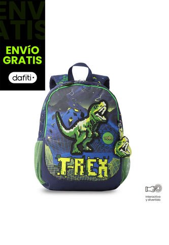 Morral Para Niño Digisaurio Mediano Color Azul Totto