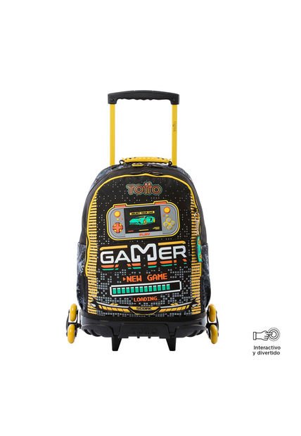 Morral Con 3 Ruedas Niño Best Game Grande Negro