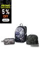 Combo Escolar Niño X3 Morral +Lonchera+Multiuso Helmet Racer Negro de Totto