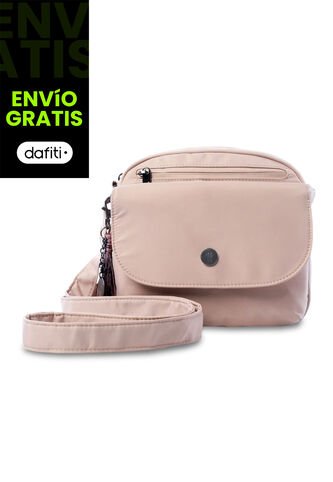 Bolso Para Mujer Corneana Tipo Crossbody Pequeño Beige Totto