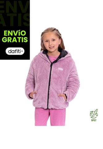 Chaqueta Para Niña Boa Acolchada Doble Faz Negra Totto
