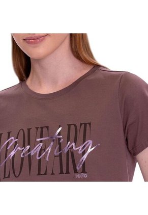 Camiseta Estampada Para Mujer Prime Manga Corta Terreo