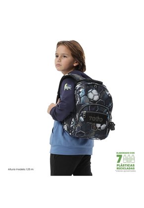 Morral Juvenil Porta Tablet 10" Tempera Estampado De Fútbol