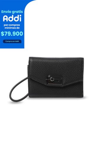 Billetera Mujer Smooth Pequeña Con RFID Blocker Negra Totto