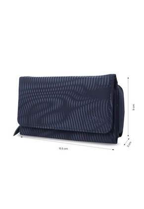 Billetera Para Mujer Texture Var Con RFID Blocker Azul