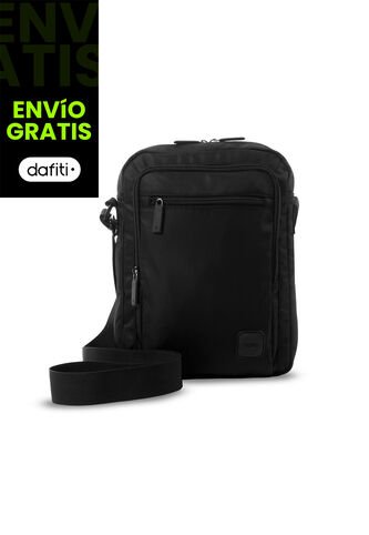 Bolso Para Hombre Bayonne Tipo Crossbody Pequeño Negro Totto