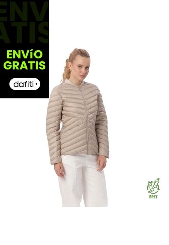 Chaqueta Acolchada Para Mujer Owens 2.0 Beige/Metálico/ Totto
