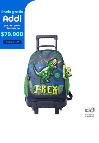 Maleta Para Niño Con Ruedas Digisaurio Mediano Azul Totto