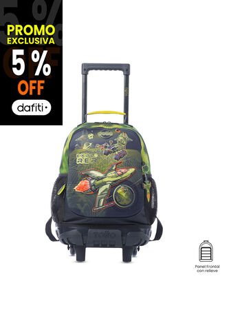 Maleta Para Niño Con Ruedas Explorer Ship Mediano Verde Totto