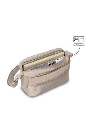 Bolso Para Mujer Amsu 2.0 Tipo Crossbody Pequeño Beige