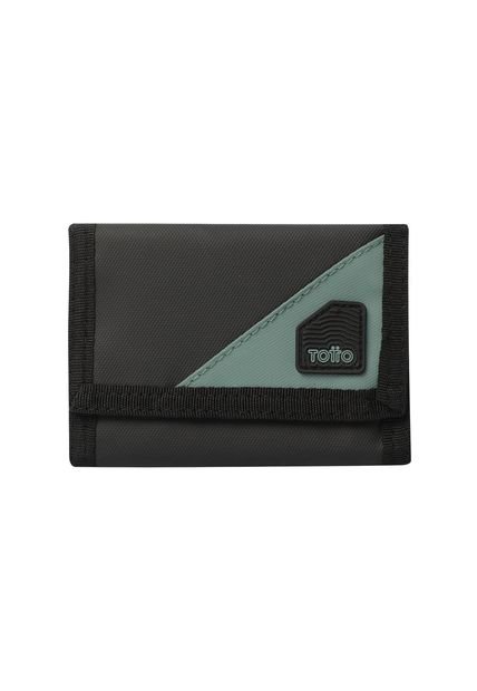 Billetera Contrast Can Con RFID Blocker Negra/Verde