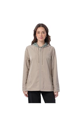 Chaqueta Doble Faz Para Mujer Baccat Beige/Verde