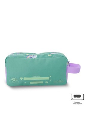 Cartuchera Escolar Grande Para Niña 2 Cuerpos Little Magic Azul