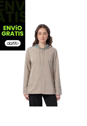 Chaqueta Doble Faz Para Mujer Baccat Beige/Verde Totto