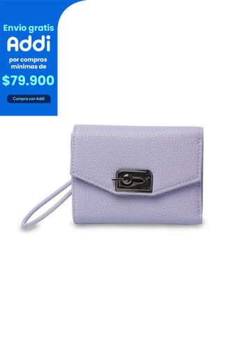 Billetera Mujer Smooth Pequeña Con RFID Blocker Morada Totto