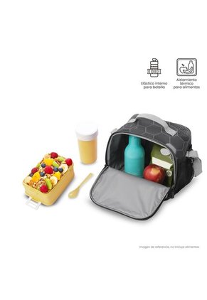 Lonchera Térmica Para Niño Champion Grande Gris