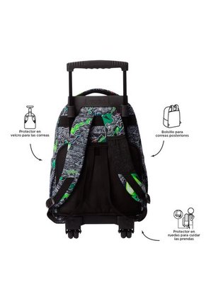 Morral Ruedas Niño Porta PC 15.4" Bomper Renglon Gris