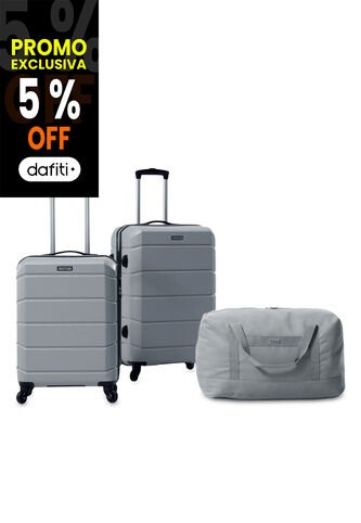Combo De Viaje Maletas Rayatta Cabina + Mediana + Tula Totto