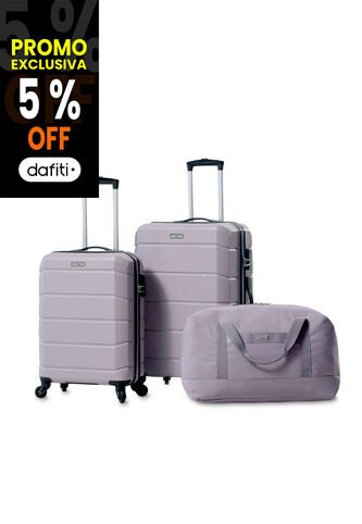 Combo De Viaje Maletas Rayatta Cabina + Mediana + Tula Totto