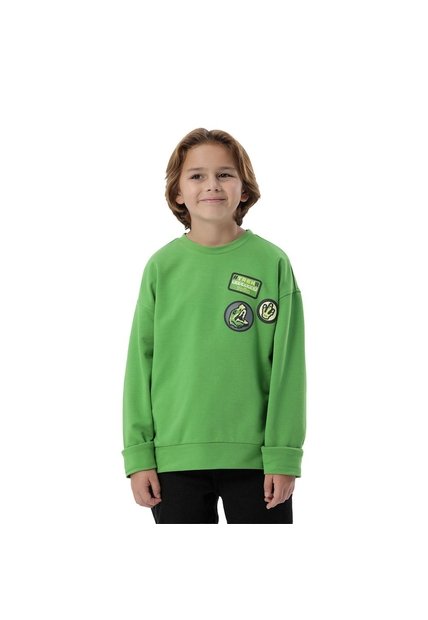 Buzo Cuello Redondo Para Niño Rawkid Color Verde