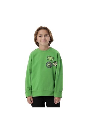 Buzo Cuello Redondo Para Niño Rawkid Color Verde