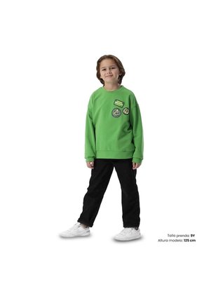 Buzo Cuello Redondo Para Niño Rawkid Color Verde
