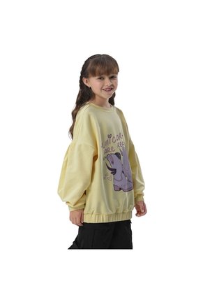 Buzo Cuello Redondo Para Niña Unibee Color Amarillo
