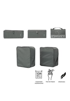 Organizador De Viaje Packing Cube X 5 Gris