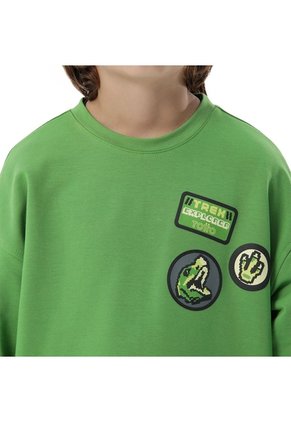 Buzo Cuello Redondo Para Niño Rawkid Color Verde