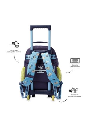 Morral Escolar Con Ruedas Unisex Bluey Mediano Azul