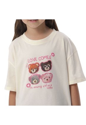 Camiseta Para Niña Twinkie 2 Color Blanca