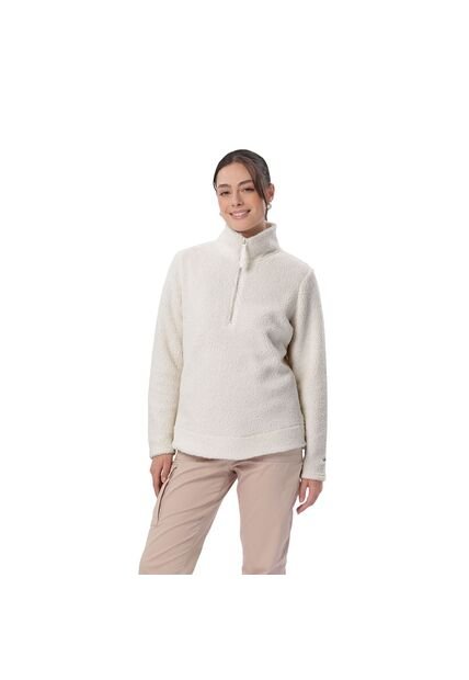 Buzo Con Cremallera Para Mujer Shorel Pullover Blanco