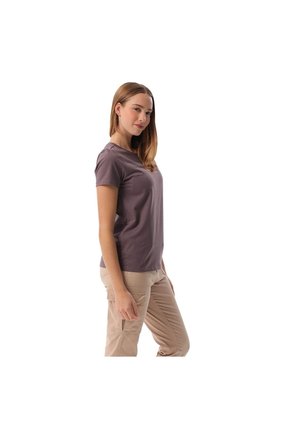Camiseta Estampada Para Mujer Prime Manga Corta Café