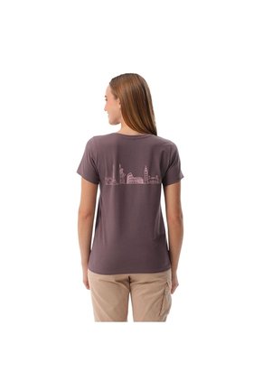 Camiseta Estampada Para Mujer Prime Manga Corta Café