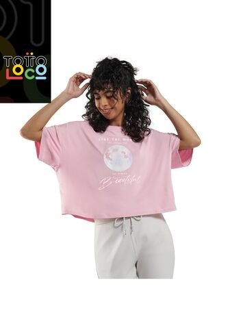 Camiseta Para Mujer Leonora Rosada Totto