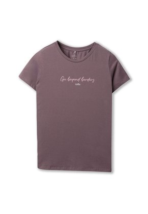 Camiseta Estampada Para Mujer Prime Manga Corta Café