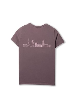 Camiseta Estampada Para Mujer Prime Manga Corta Café