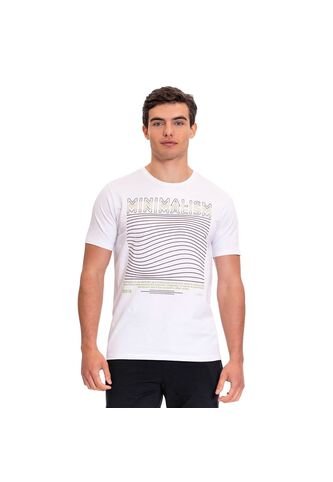 Camiseta Estampada Para Hombre Primen Blanca Totto