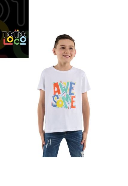Camiseta Para Niño Lotto 2 Blanca