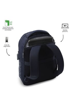 Morral Universitario Kick Porta PC 15" Azul
