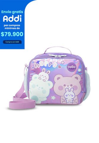 Lonchera Térmica Para Niña Friends Party Grande Morada Totto