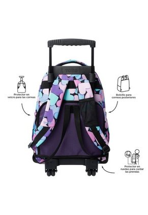 Morral Ruedas Niña Porta PC 15.4" Bomper Renglon Azul
