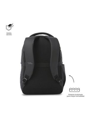 Morral Universitario Kick Porta PC 15" Negro/Gris/ Hombre